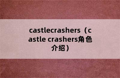 castlecrashers（castle crashers角色介绍）